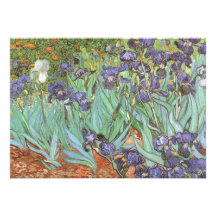 Irises by Vincent van Gogh, Vintage Fine Art Custom Invitations