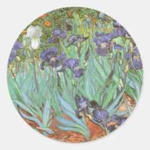 Irises by Vincent van Gogh, Vintage Fine Art Sticker