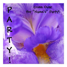 Irises Come to the Party! invitations cards Flower