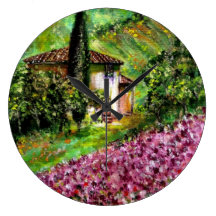 IRISES IN TUSCANY CLOCK
