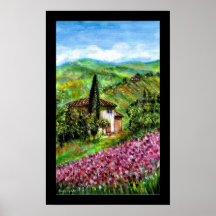 IRISES IN TUSCANY POSTER
