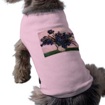 Irises in Vase by Vincent Van Gogh Doggie Tee Shirt