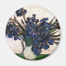 Irises in Vase by Vincent Van Gogh Magnet