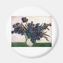 Irises in Vase by Vincent Van Gogh Refrigerator Magnet