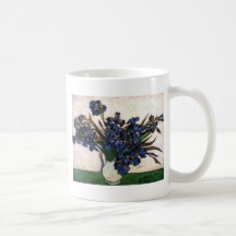 Irises in Vase by Vincent Van Gogh Mugs