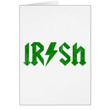 Irish AC/DC Green Greeting Card