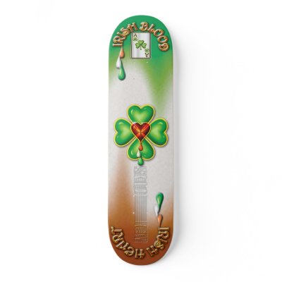 "IRISH ACE" CUSTOM SKATEBOARD by SKIDIIIIIROW