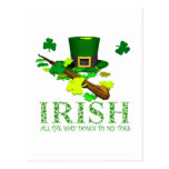 IRISH ALL THE WAY DOWN TO MY TOES POSTCARDS