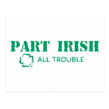 Irish All Trouble Post Card
