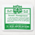 Irish-American Bank advertisement mousepads