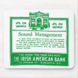 Irish-American Bank advertisement mousepads