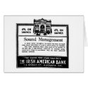 Irish American Bank Augusta GA 1913 Card