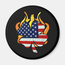 Irish American Firefighters Fridge Magnets