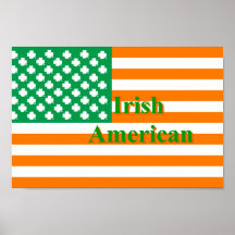 Irish american flag print