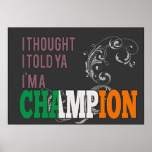 Irish and a Champion Poster