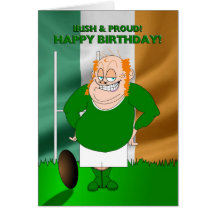 Irish and Proud Rugby Birthday Card