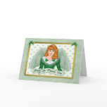 Irish Angel & Banner - Blank Inside cards