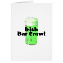 Irish Bar Crawl Greeting Card