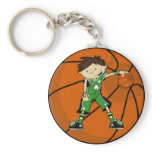 Irish Basketball Player Keychain