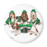 Irish Basset hound quartet Refrigerator Magnet
