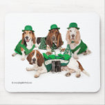 Irish Basset hound quartet mousepads