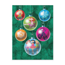Irish Baubles Christmas Card Postcards