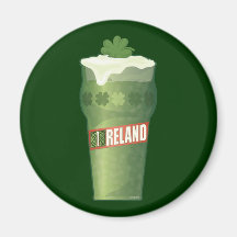 Irish Beer Glass Fridge Magnets