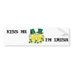 IRISH BEER, HATS AND SHAMROCKS BUMPER STICKER