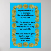 IRISH BLESSING 1 WITH CARNATION RING PRINT