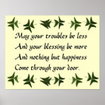 Irish Blessing Happiness posters