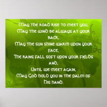 Irish Blessing-May the road rise t... - Customised Poster