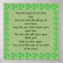 Irish Blessing-May the road rise to meet you posters
