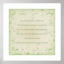 Irish Blessing-May the road rise to meet you Poster