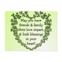 Irish blessing postcard