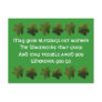 Irish Blessing Shamrock Postcard