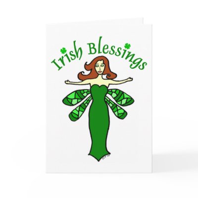 Irish Blessings Fairy St. Patrick's Day Card by Victoreeah