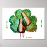 Irish Boxing Shamrock Poster