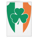 Irish Buckler Shamrock Greeting Cards