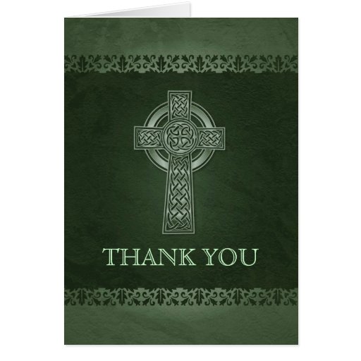 Irish Celtic Cross Wedding Thank You Card Zazzle Irish Celtic Cross Wedding Thank You Card Zazzle