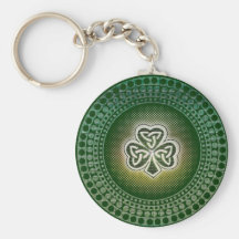 Irish celtic shamrocks keychains & keyrings