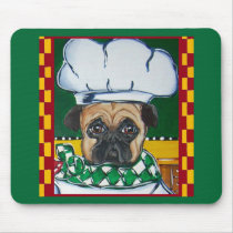 Irish Chef Pug Mouse Pads