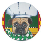 Irish Chef Pug stickers