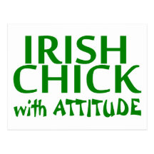 Irish Chick With Attitude Postcard