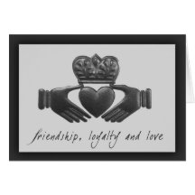 Irish Claddagh, friendship, loyalty and love Card