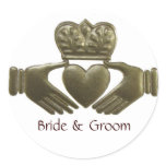 Irish Claddagh Gold Wedding Seals Stickers