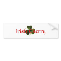 Irish_clover, Irish Cherry Bumper Sticker