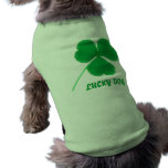 Irish Clover LUCKY DOG Shirt pet clothing