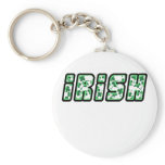 "Irish Clover Text" keychains