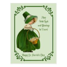Irish Colleen Postcard