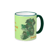 Irish Counties Map Ireland Mug
